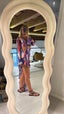 Abito Cut-out Viola/Arancio