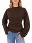 Maglia drappeggio cioccolato