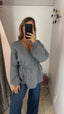 Cardigan incrocio grigio