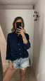 Camicia mussola blu