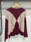 Maglione rombi bicolor