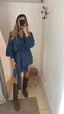 Abito quadretti blu e azzurro