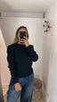 Maglione spalla nero