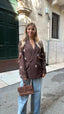 Blazer strass cioccolato