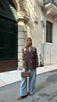 Blazer strass cioccolato