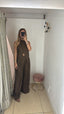Coordinato top e pantalone fango