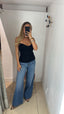 Top pizzo nero