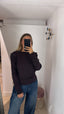 Maglione spalle cioccolato