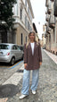 Blazer gessato Cioccolato