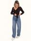Cardigan crop ad incrocio