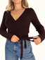 Cardigan crop ad incrocio