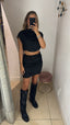 Coordinato pizzo nero