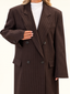 Cappotto gessato cioccolato