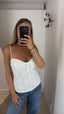 Top pizzo bianco