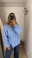 Cardigan incrocio azzurro