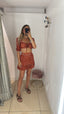 Coordinato a pois arancio