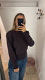 Maglione spalle cioccolato