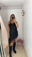 Abito lingerie corto nero
