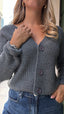 Cardigan Bottoni Maglina grigio