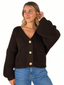 Cardigan bottoni cioccolato