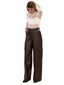 Pantalone ecopelle tasconi