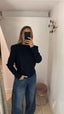 Maglione spalla nero
