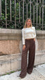Pantalone sartoriale cioccolato