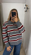 Maglione polo righe