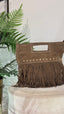 Borsa pelle scamosciata