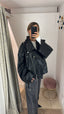 Giacca ecopelle oversize