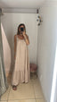 Abito lungo beige