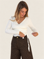 Cardigan crop ad incrocio