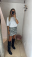 Gonna micro Pailettes argento