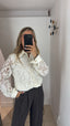 Camicia pizzo burro