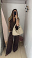 Borsa intrecciata beige