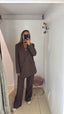 Blazer gessato cioccolato