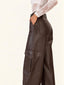 Pantalone ecopelle tasconi