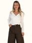 Cardigan crop ad incrocio