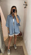 Camicia over righe