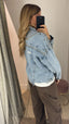 Giacca denim borchie