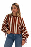 Maglia felpata a righe